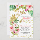 アロハCACTUSパイナップルベビーシャワー招待状カード 招待状 (正面)