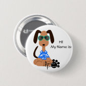 アロハDeojeeの名前入りの記章 缶バッジ (正面&裏面)