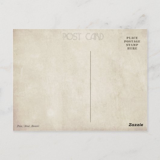 アロハfrom Pa'ia ポストカード (裏面)