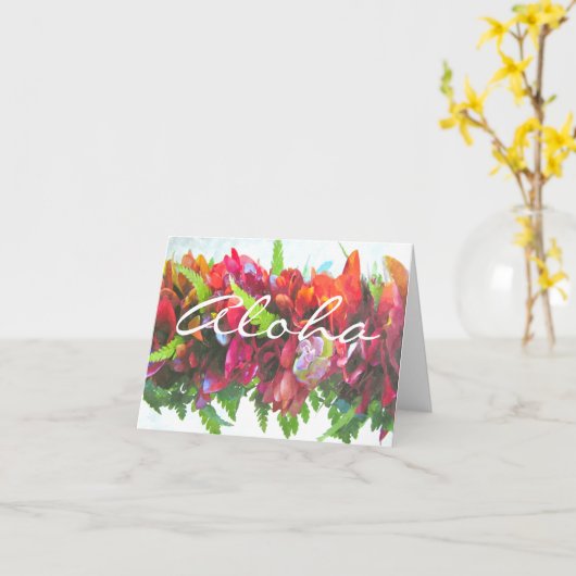 アロハHaku カード (黄色い花)