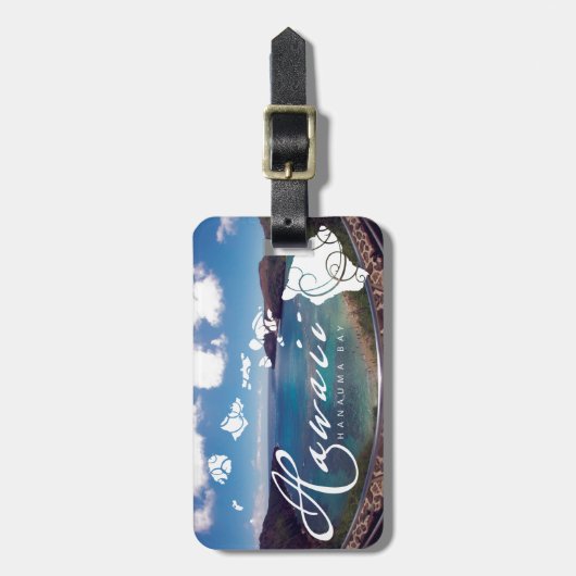 アロハHanauma湾のハワイの島 ラゲッジタグ (正面縦)