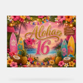 アロハSweet 16 誕生日サイン アクリルサイン (正面)