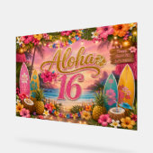 アロハSweet 16 誕生日サイン アクリルサイン (傾斜)
