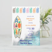 アロハTIKIトロピカルルアウ ハワイアン バースデーパーティー 招待状 (スタンド正面)
