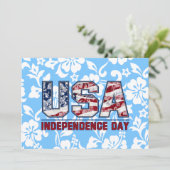 アロハUSAハワイアンフローラパーティの招待状 招待状 (スタンド正面)