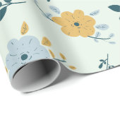 アロバファンシーパターン継ぎ目無しフローラルパターン ラッピングペーパー (ロールコーナー)