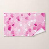 アロバーハート、ピンク バスタオルセット (ハンドタオル)