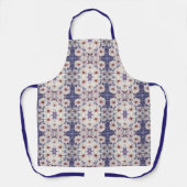 アロバープリントエプロンホワイトアフリカデイジー エプロン (正面)