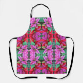 アロバープリントエプロンポインセチア エプロン (正面)