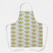 アロバープリントエプロン桃 エプロン (正面)