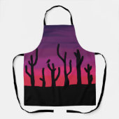 アロバープリントエプロン砂漠サンセット付き/フクロウ エプロン (正面)