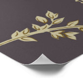 アロバー数々のモチーフ花オーナメントシームレスパット ポスター (角)