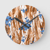 アロバ花 ラウンド壁時計 (正面)