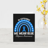 アロペシアアレアタ認識度レインボーI衣服ブルーリブ カード (黄色い花)