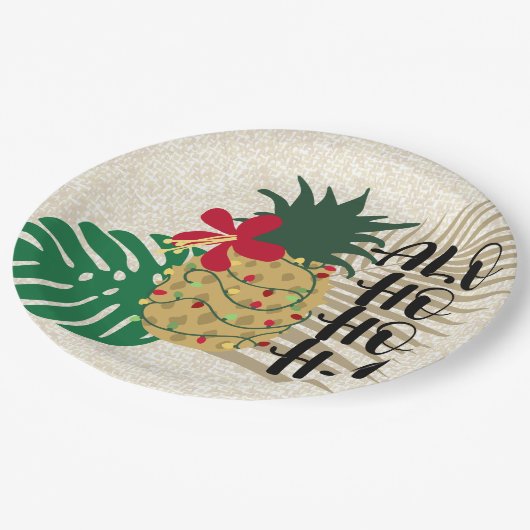 アロホホハハワイアン ペーパープレート (アングル)