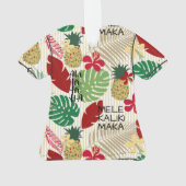 アロホホホハハワイアントロピカルホリデーアロハシャツ オーナメント (裏面)