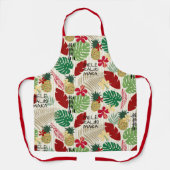 アロホホホホハハワイアントロピカルホリデイ エプロン (正面)