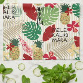 アロホホホホハハワイアントロピカルホリデイ キッチンタオル (折り畳み)