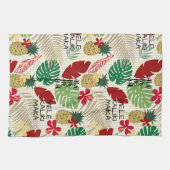 アロホホホホハハワイアントロピカルホリデイ キッチンタオル (横)