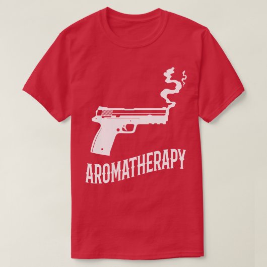 アロマおもしろいセラピー銃の所有者 Tシャツ (デザイン正面)