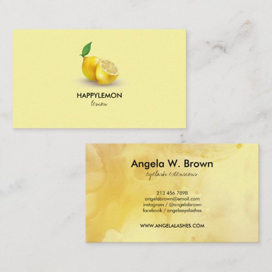 アロマエッセンシャル油イエローレモンシトラスライム 名刺 (正面/裏面)