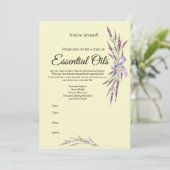 アロマオイル講座のお誘い 招待状 (スタンド正面)