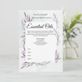 アロマオイル講座のお誘い 招待状 (スタンド正面)