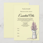 アロマオイル講座のお誘い 招待状 (正面/裏面)