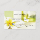 アロマセラピーのスパのスキンケアのマッサージのサロン 予約カード (裏面)