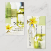 アロマセラピーのスパのスキンケアのマッサージのサロン 予約カード (正面/裏面)