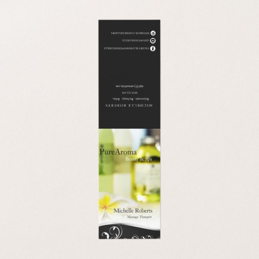 アロマセラピーのスパのスキンケアW/Appointmentの紹介 名刺 (外部フラット)