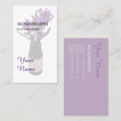 アロマセラピーのラベンダー油のボトルの名刺 名刺 (正面/裏面)