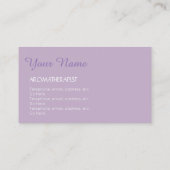 アロマセラピーのラベンダー油のボトルの名刺 名刺 (裏面)