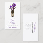 アロマセラピーのラベンダー油のボトルの名刺 名刺 (正面/裏面)