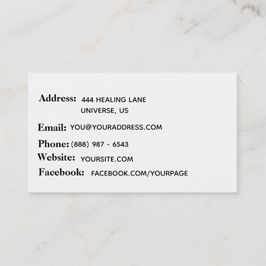 **アロマセラピーの人目を引く精油 名刺 (裏面)