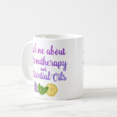 アロマセラピーの精油ビジネスについて私に尋ねて下さい コーヒーマグカップ (正面左)