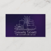 アロマセラピーの練習ホワイトラインアート 名刺 (正面)