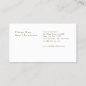 アロマセラピーアロマセラピスト必須油 名刺 (裏面)