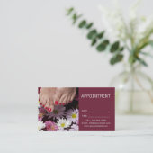 アロマセラピースパネイルサロンペディキュアアポイントメント 予約カード (スタンド正面)