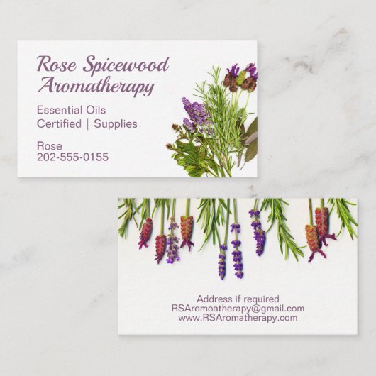アロマセラピーソープスキンケア 名刺 (正面/裏面)