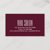 アロマセラピーネイルサロンマニキュリスト小児科医 名刺 (裏面)