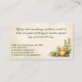 アロマセラピープラクティショナー水彩イラストレーション 名刺 (裏面)