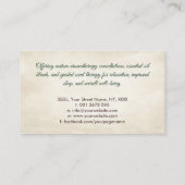 アロマセラピープラクティショナー水彩イラストレーション 名刺 (裏面)