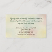 アロマセラピープラクティショナー水彩イラストレーション 名刺 (裏面)