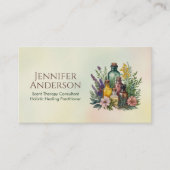 アロマセラピープラクティショナー水彩イラストレーション 名刺 (正面)