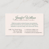 アロマセラピープラクティスラインアートイラストレーション 名刺 (裏面)