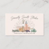 アロマセラピープラクティスラインアートイラストレーション 名刺 (正面)