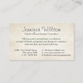 アロマセラピー実践においセラピー水彩 名刺 (裏面)