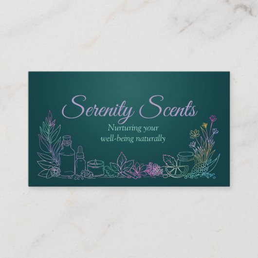 アロマセラピー実践の香りセラピー 名刺 (正面)