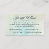 アロマセラピー実践の香りセラピー 名刺 (裏面)